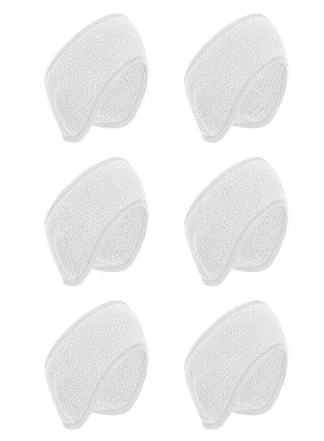 TopTie 6-Pack Ear Warmers Headband Fleece, White Ear Muffs for Men Women Winter Running Ski - Image 1